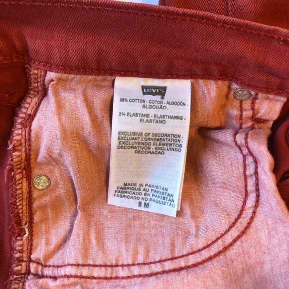 Levi’s 505 Straight leg Rusty Red jeans - Picture 7 of 8